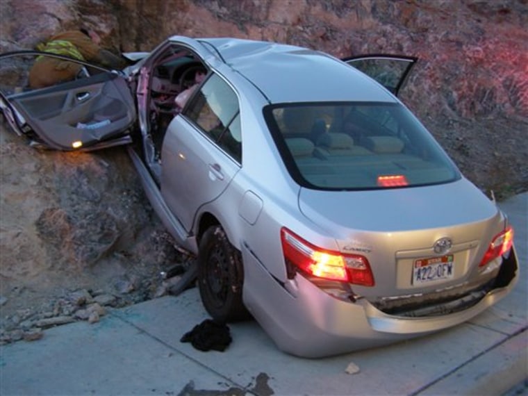 Utah authorities suspect problems with the gas pedal led this Camry to crash, leaving two people dead and two others injured. 